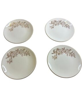 Edwin M. Knowles Apple Blossom China Salad Plates Set Of 4